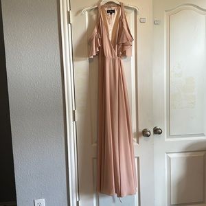 Lulu’s blush floor length dress. Great condition